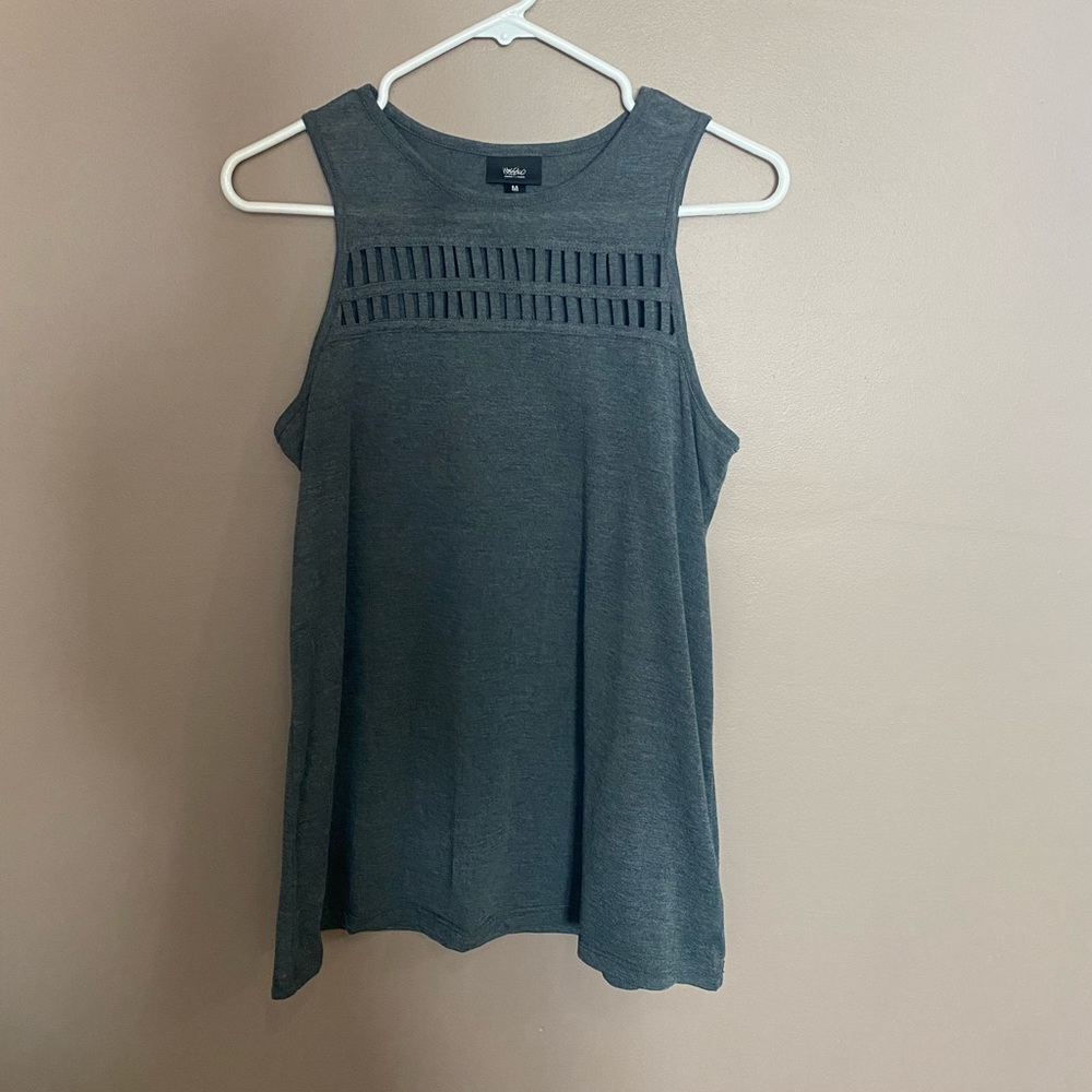 Grey Tank Top w/ Cut-out
